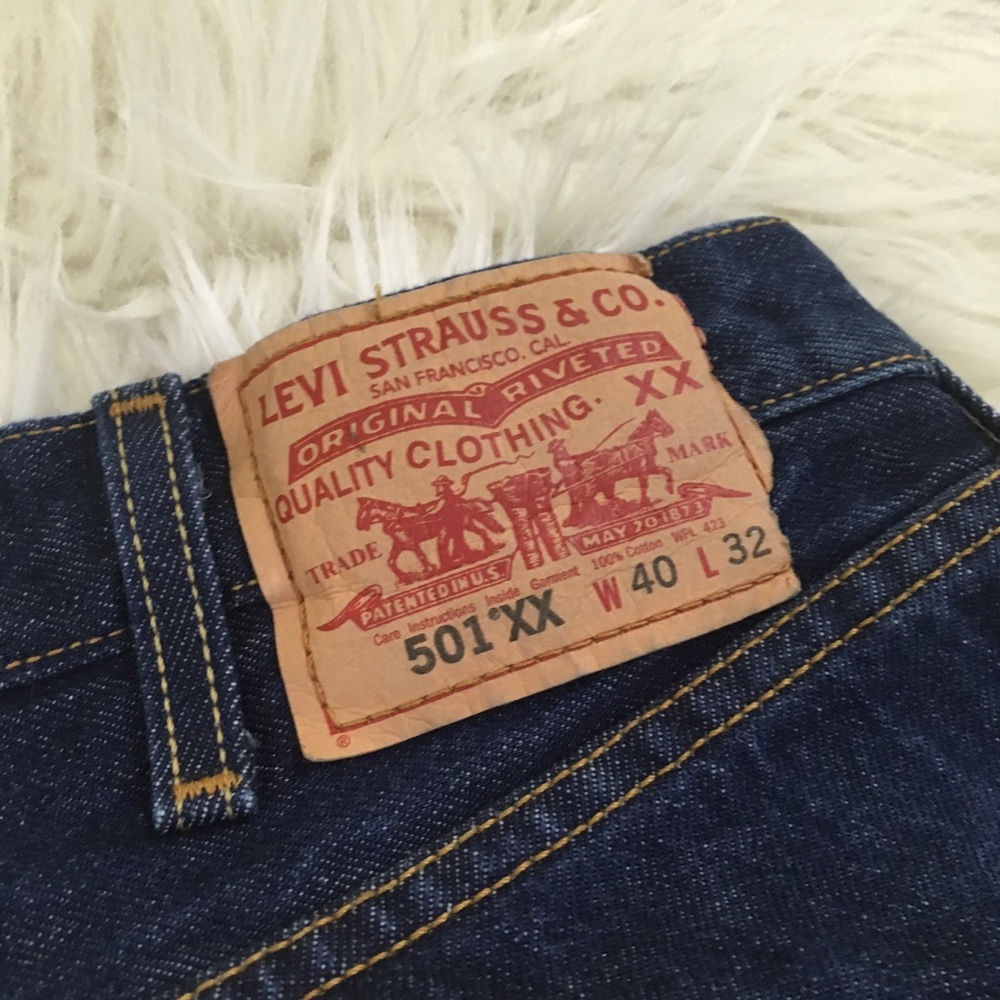 👖SOLD👖VTG 70s Levi’s 501 XX BLANK Red Tab Jeans - Picture 6 of 8
